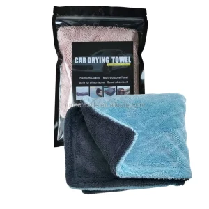 1200gsm Edgeless Car Detailing Microfiber Drying Towel Twisted Loop Design for Car Wash Cleaning Cloths