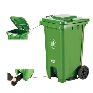 120L 240L 360L 660L 1100 Liter Outdoor Pedal Mobile Wheelie Plastic Waste Bins