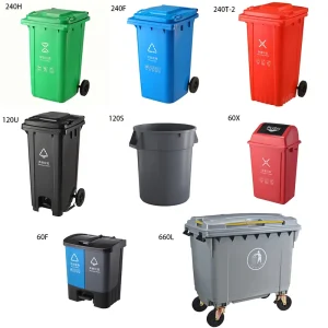 120L 240L Plastic IdE Wheel Garbage Bin Trash Cans with Lids Dustbin Dumpsters Large Waste Container Food Rubbish Bin