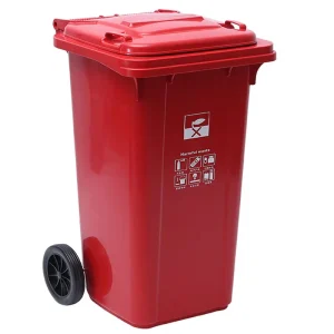 120L Rectangular Kitchen Food Waste Composting Eco Friendly PP Bin Trash Can Rolling Cover Type Open Top Outdoor Use