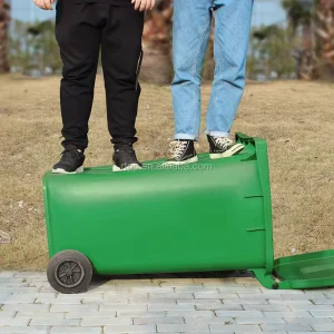 120Liter Mobile Garbage Waste Bin Outdoor Recycle Trash Bins Plastic