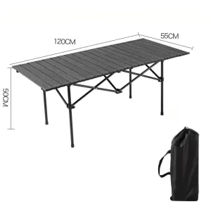 120x55x50cm Portable Iron Metal Folding Camping Picnic Table Modern Design Outdoor Garden Hotel Use Popular
