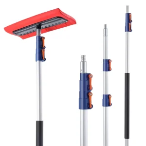 12FT Telescopic Long Handle Roof Snow Shovel Snow Pusher Shovel Snow Removal Tools with Telescopic Extension Pole