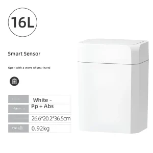 12L 16L Smart Sensor Trash Can Automatic Touchless Garbage Bin Kitchen Bathroom Household Waste Container OEM Manufacturer