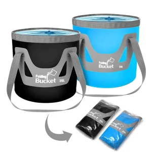 12L 20L PVC Waterproof Bucket Collapsible Fishing Bucket Folding Bucket for Camping Outerdoor Activities