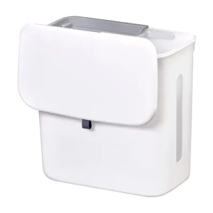 12L Household Dustbin Kitchen Waste Bin Wall-Mounted Cabinet Large Capacity Dry and Wet Separation Trash Bin