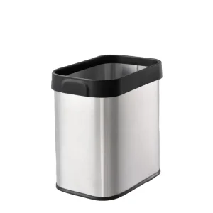 12L Stainless Steel Open Top Slim Trash Can Waste Bin