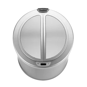 12L Stainless Steel Trash Can Metal Waste Kitchen Bin