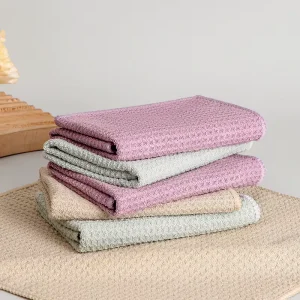 12X12Inch Waffle Microfiber Wash Cloth & Cleaning Towel High Quality Reusable Lightweight Kitchen Use