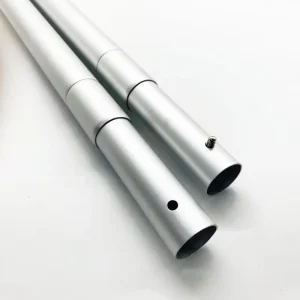 12ft Anodized Silver Aluminum Telescopic Extension Tube with Twist Lock