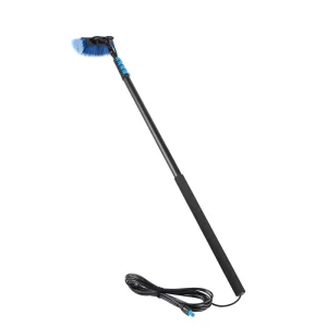 12inch Aluminum Telescopic Water Fed Solar Panel Window Cleaning Brush with Ultra Soft Bristles
