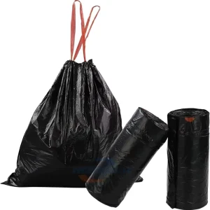 13 Gallon Black Garbage Bags Heavy Duty Trash Can Liners Strong Leak Proof Waste Bags for Kitchen Bathroom Office