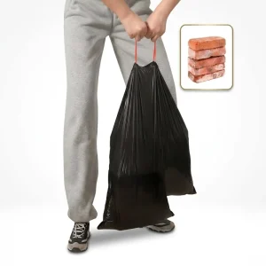 13 Gallon Drawstring Garbage Bags Scented Tall Kitchen Plastic Trash Bags on Roll for Household Waste