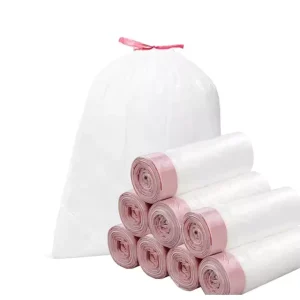 13 Gallons Tall Drawstring Trash Bag Clear Kitchen Rope Garbage Bag 200 Bags