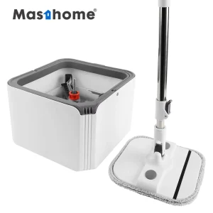 130Cm Handle Adjustable Stainless Steel Rod Office Home Kitchen Clean Dirty Water Separation Magic 360 Spin Rotating Mop