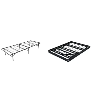 14 Inches High Quality Storage Platform Mattress Foundation Bed Base Queen Size Metal Folding Bed Frame
