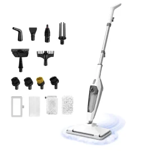 14 in 1 Detachable Handheld Electric Steam Mop Cleaner 1300W Fast Heating 228F Multi-Surface Floor Steamer for Hardwood