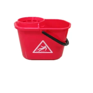 14L Durable Mop Plastic Bucket with Basket and Lip Small Easy Carrying Water