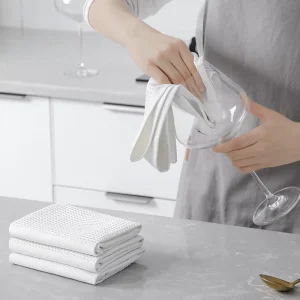 14X16Inch Quick Dry Microfiber Cleaning Waffle Towel Wash Cloth Waffle Cleaning Towel Window Cleaning Premium Golf Towel
