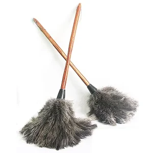 14inch 36cm Feather Dusters Household Ostrich Feather Duster Wood Handle for Family Dust Cleaning
