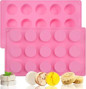 15-Cavity Round Silicone Molds for Cake, Resin and Custom Making