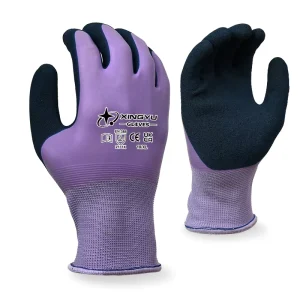 15 Gauge Heavy Duty Polyester Sandy Latex Full Coated Gloves Liquid Proof Anti-slip Fishing Protective Safety Gloves