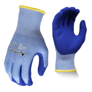 15-Gauge Latex Sandy Coated Extra Grip Tear Resistant Soft Anti-slip Hand Protection Industrial Working Safety Gloves