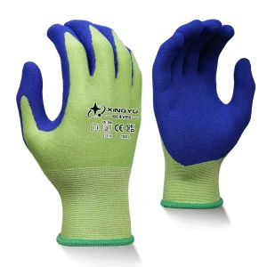 15 Gauge Nylon Spandex Latex Sandy Coated Custom Logo Superior Grip Non Slip Warehouse Logistics Protective Work Gloves