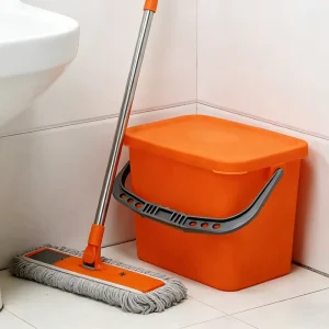 15-Liter Square Plastic Bucket with Lid Large Storage Accessory for Cleaning Vehicles Kitchen Living Room Water Bucket