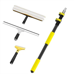 15 Piece Telescopic Window Squeegee Cleaning Kit PP Squeegee 1.2M Aluminum Extension Pole 2 Sections Customizable Color