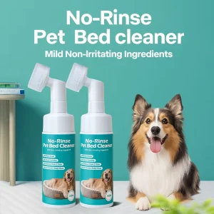 150ml Pet Odor Eliminator Foam Cleaner Mild Plant Formula Built-in Brush for Pet Bed Sofa Carpet