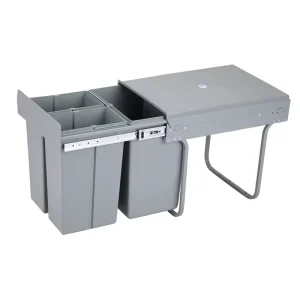 15L*2 Kitchen Pull out Waste Bins Cabinet Trash Bin