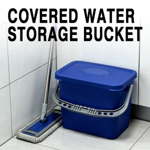 15L Leakproof PP Storage Container Blue Grey Red Plastic Square Bucket Handle for Household Cleaning Water Bucket Use