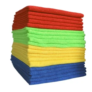 16*16inch Microfiber Towel High Quality Good Water Absorption Window Glass Auto Cleaning Cloth for Car