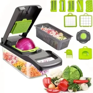 16-in-1 Vegetable Cutter with Container Slicer Chopper Dicer