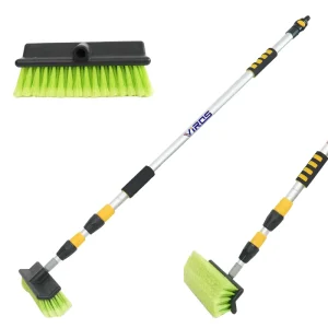 160cm 180cm 250cm 300cm Telescopic Aluminum Window Cleaning Brush Set Siding Floor Cleaning Tool Microfiber Car Cleaning Brush