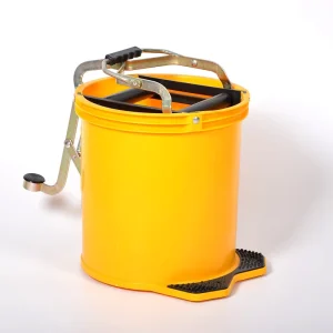 16L Plastic Mop Roller Wringer Bucket with Metal Plastic Mechanism