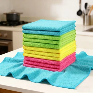 16×16 300gsm Car Microfibre Cloths Microfiber Cloth 40×40 Blue Cleaning Cloth Microfiber Towel