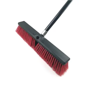 18″ Heavy Duty Factory Direct Cleaning Floor Soft Brush Hard Long Handle Push Plastic Broom