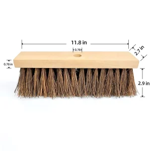 18 Inch Home Cleaning Long Broom Stick Wood Plastic Head Fiber Bristles Dustpan Factory Direct Duty Push Palm Floor Squeegee