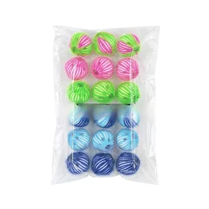 18 Pieces Pack China Nylon & Virgin PP Anti Tangle Laundry Balls for Clothes and Pet Cleaning