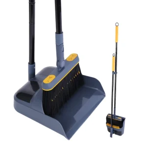 180 Degree Rotating Long Handle PP Broom Stick with Dustpan
