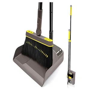 180 Degree Rotating Long Handle PP Broom Stick with Dustpan Household Cleaning Supplies for Kitchen Lobby Dorm