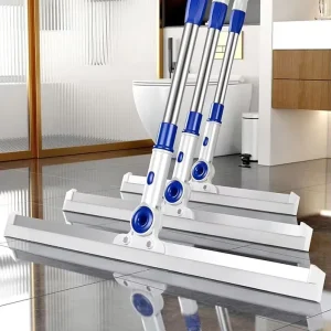 180 Degree Rotating Telescopic Stainless Steel Pole Anti Tangle Foldable Wet Dry 35cm 50cm Household Silicone Floor Squeegee