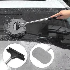 180° Rotating 3-in-1 Car Window Wiper with Extendable Handle
