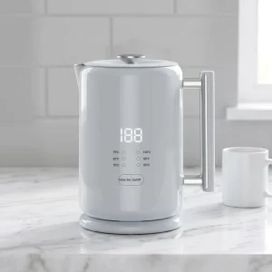 1800W 1.7L Stainless Steel Electric Kettle with Temperature Control, Digital Display, and Automatic Shut-Off