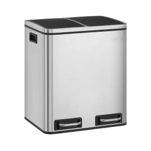 18L 30L Classic Rectangular Stainless Steel Foot Pedal Eco Friendly Sturdy Trash Can Waste Bins for Home or Office Use