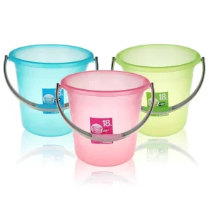 18L Plastic PP Bucket with Handle Durable Industrial Pails for Storage & Cleaning