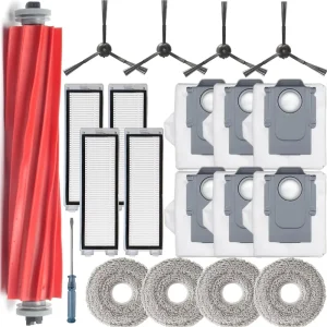 19Pcs Replacement Parts for Roborock Q Revo Vacuum Cleaner Accessories Main Brush Mop Pads Side Brush Hepa Filters Dust Bags