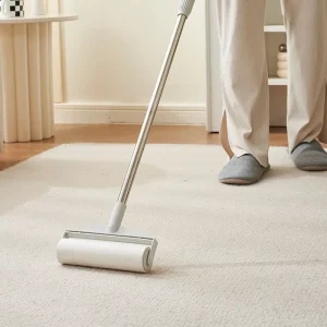 19cm Manual Sticky Cleaning Lint Roller with Long Telescopic Pole Effective Hair & Clothes Remover Rollers